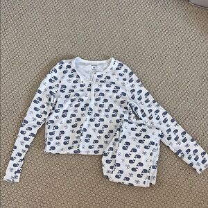 Roller Rabbit White and Blue Kids Pajama Set